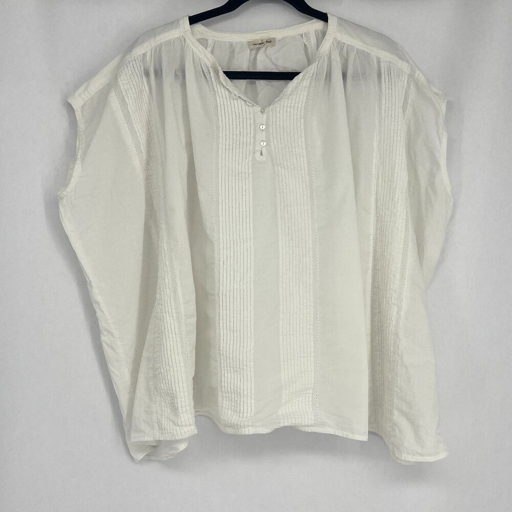 Samansa Mos2 100% Cotton Blouse White Lightweight
